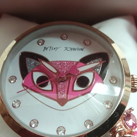 Betsey Johnson New Hot Pink Fox Watch